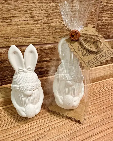 Velikonoční trpaslík – 8,5cm – sádrové odlitky, ruční výroba