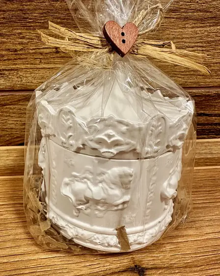 Kolotoč - Dóza – 11,5 cm – sádrové odlitky, ruční výroba