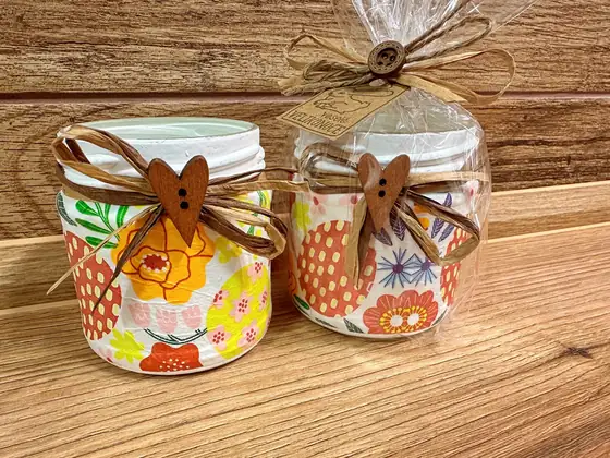 Svícen + Svíčka – 7 cm – skleněné svícny, ruční výroba