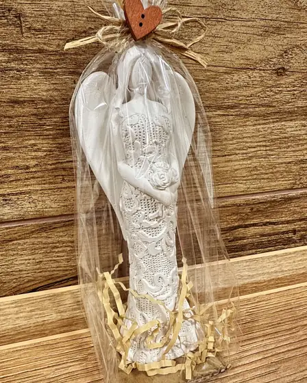 Anděl – 18,5 cm – sádrové odlitky, ruční výroba