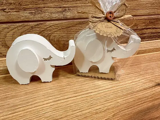 Slon – 7 cm – sádrové odlitky, ruční výroba
