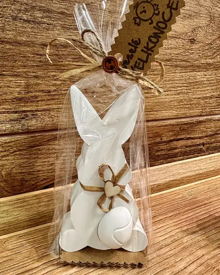 Zajíček – 12,5 cm – sádrové odlitky, ruční výroba