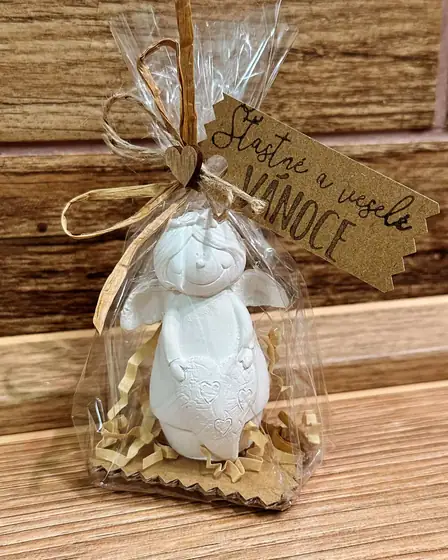 Anděl – 6,5 cm – sádrové odlitky, ruční výroba